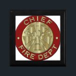 Fire Department Chief Brass Symbol Gift Box<br><div class="desc">Fire Department Chief Brass Symbol</div>