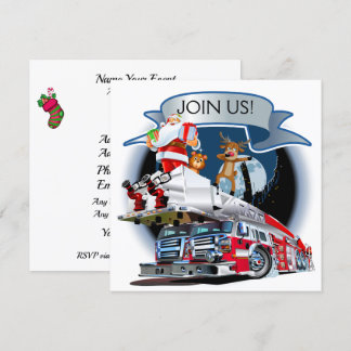 Fire Department Christmas Invitation