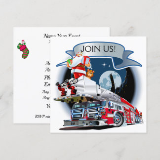 Fire Department Christmas Invitation