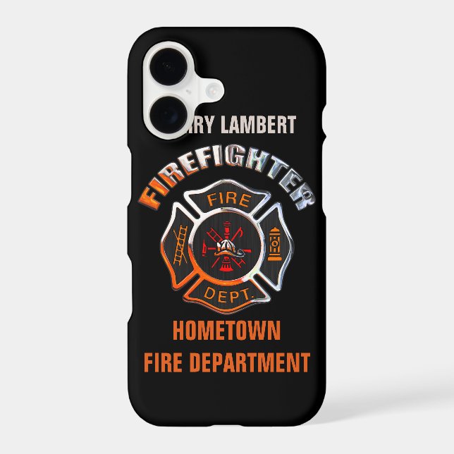 Fire Department Chrome Name Template (Back)