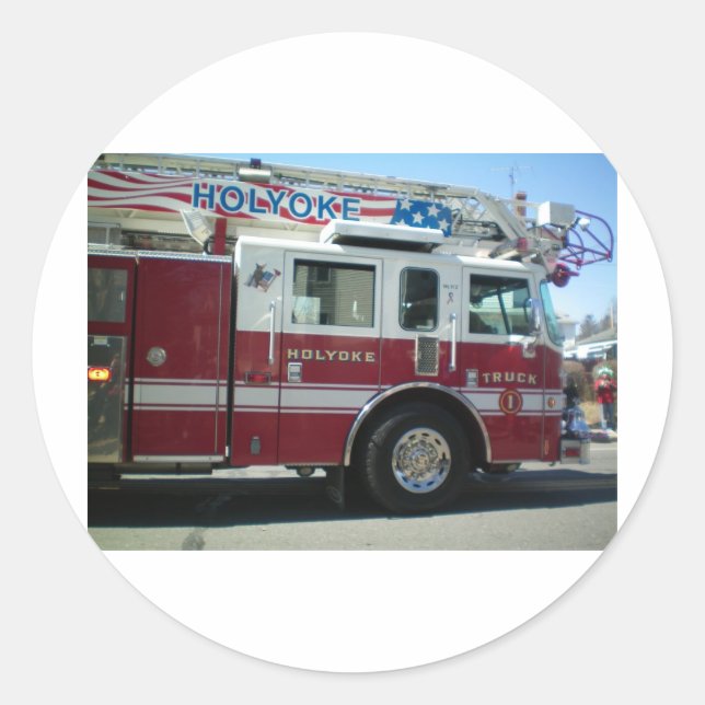 Fire Department Classic Round Sticker (Front)