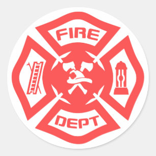 Fire Department Classic Round Sticker