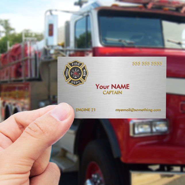 Fire Department Deluxe Business Card (Creator Uploaded)