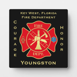 Fire Department Emblem Courage Honour Design Plaque