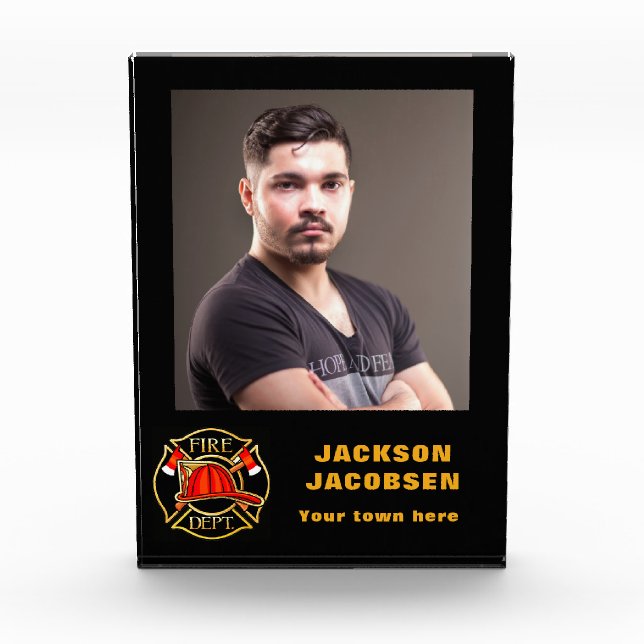 Fire Department Emblem Photo Block (Front)