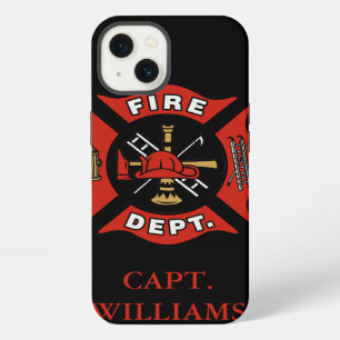 Fire Department Fire Fighter Customised Name iPhone Case
