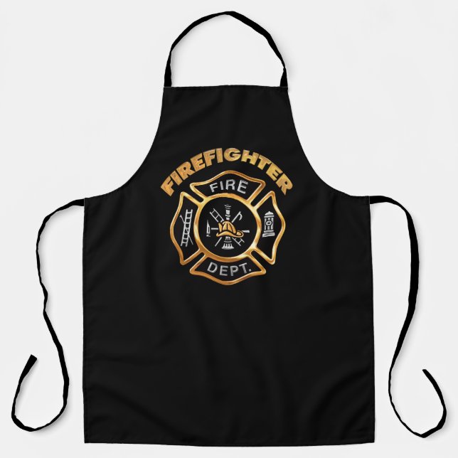 Fire Department Firefighter Gold Apron (Front)