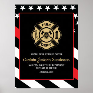 Fire Department Firefighter Retirement Welcome Poster