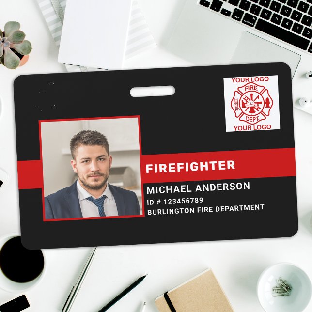 Fire Department Fireman ID Photo Firefighter ID ID Badge (Creator Uploaded)