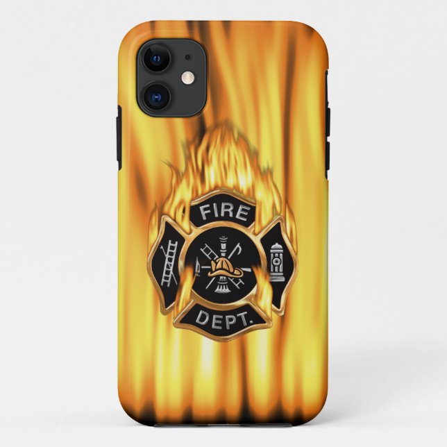 Fire Department Flames Case-Mate iPhone Case (Back)