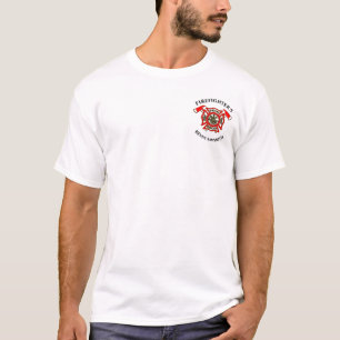 Fire Department Gold And Red Badge With Fire Axes T-Shirt