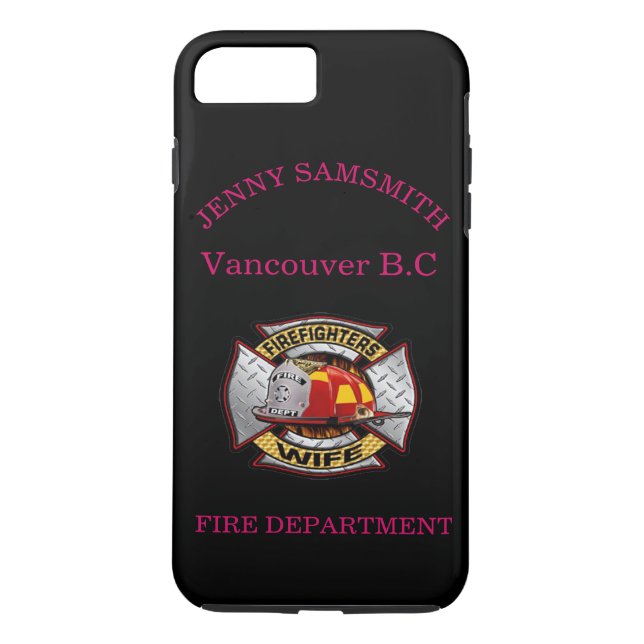 Fire Department Gold And Silver Wife Badge Case-Mate iPhone Case (Back)