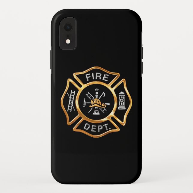 Fire Department  Gold Badge Case-Mate iPhone Case (Back)