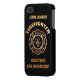 Fire Department Gold Badge Name Template iPhone Case (Back Left)