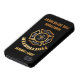 Fire Department Gold Badge Name Template iPhone Case (Top)