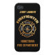 Fire Department Gold Badge Name Template iPhone Case (Back)