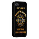 Fire Department Gold Badge Name Template iPhone Case (Back Right)