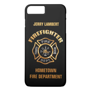 Fire Department Gold Name Template iPhone 8 Plus/7 Plus Case