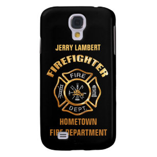 Fire Department Gold Name Template Samsung Galaxy S4 Case