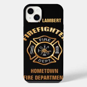 Fire Department Gold Name Template iPhone Case