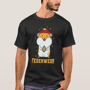 Fire Department Hamster with Fire Helmet T-Shirt
