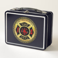 Fire Department logo Black And Gold Badge