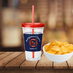 Fire Department Logo Custom Acrylic Tumbler