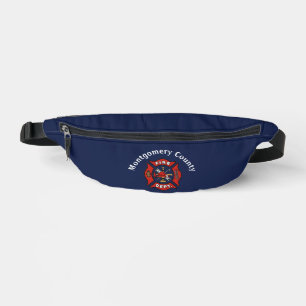 Fire Department Logo Custom Blue Bum Bags