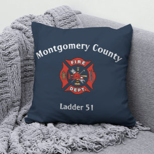 Fire Department Logo Custom Cushion