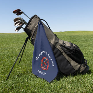 Fire Department Logo Custom Golf Towel
