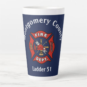 Fire Department Logo Custom  Latte Mug