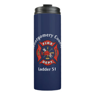 Fire Department Logo Custom  Thermal Tumbler