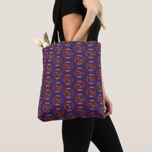 Fire Department Logo Pattern Tote Bag