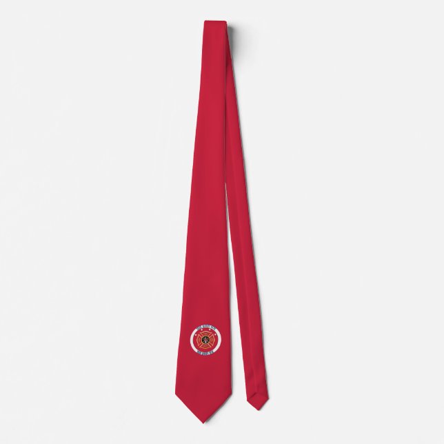 Fire Department Maltese Cross Custom Necktie (Front)