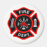 Fire Department Maltese Cross Magnet