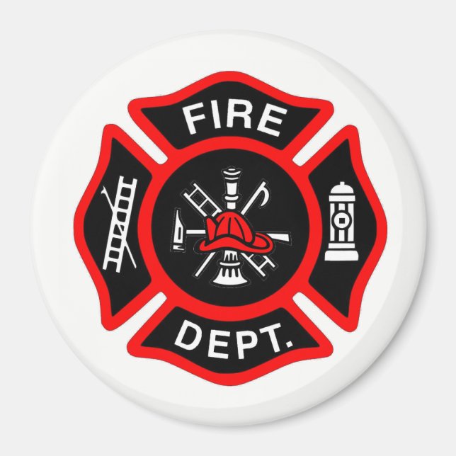 Fire Department Maltese Cross Magnet (Front)