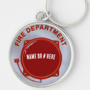 Fire Department Personalised Keychain