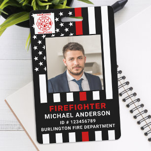 Fire Department Personalised Photo Firefighter ID Badge