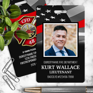 Fire Department Photo Firefighter ID Badge