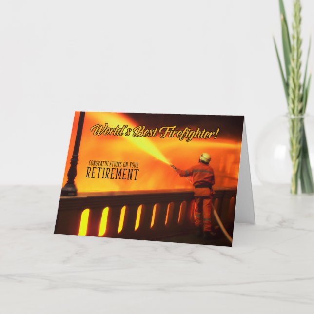 Fire Department Retirement of Fireman Card (Front)