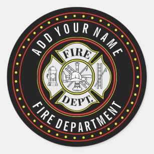 Fire Department Round Badge Classic Round Sticker
