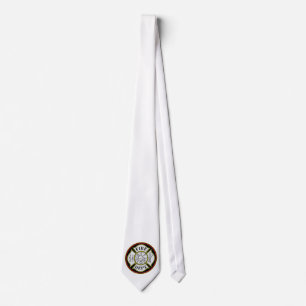 Fire Department Round Badge Tie