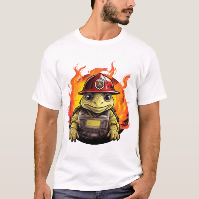 Fire department turtle T-Shirt (Front)