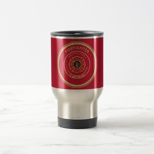 Fire Department VVV Maltese Cross Custom Mug (Center)