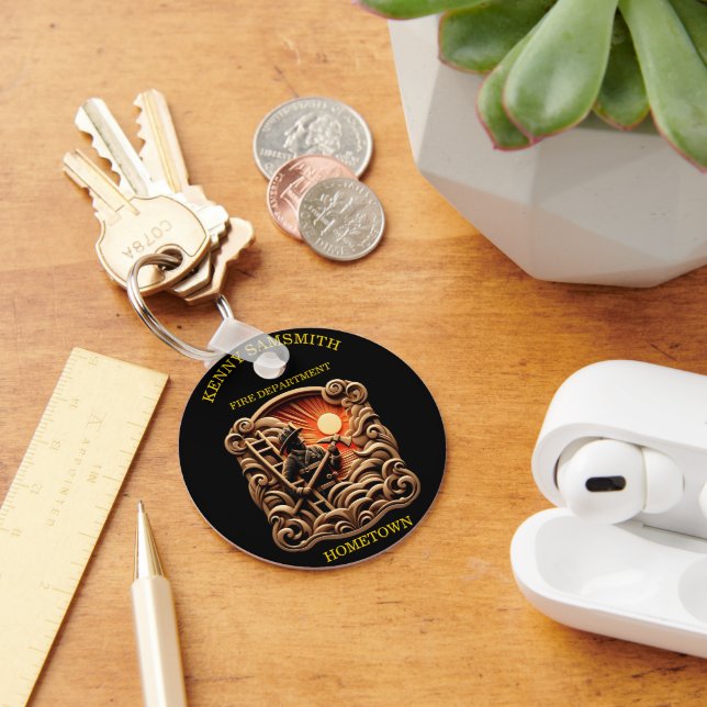 Fire Departments Badge Of Everyday Heroes Key Ring (Desk)