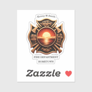 Fire Departments Badge of Honour Black And Red