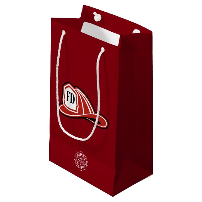 Fire Dept / Firefighter Helmet Gift Bag (Front Angled)