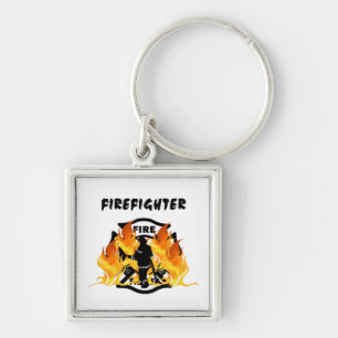 Fire Dept Flames Key Ring