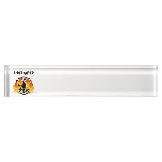 Fire Dept Flames Nameplate (Front)