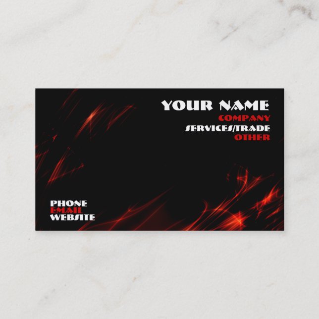 fire design business card (Front)